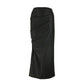 High waisted sexy slit slim half length skirt