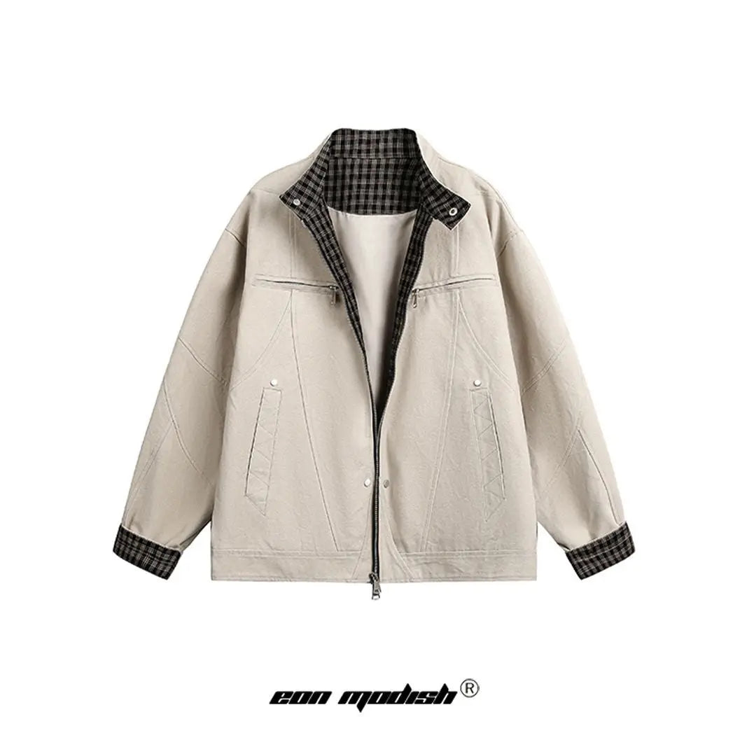 Street Style Simple Splicing Loose Jacket eprolo