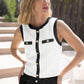 Color Block Knit Button Elegant Slim Sweet Women's Wholesale eprolo