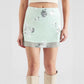 Slimming Short Skirt with Embroidery Print