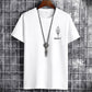 JFUNCY S-6XL Oversize Men Cotton Tee Tops Summer Short Sleeve Men's T-shirt Leaf Print Male Casual Tshirt Graphic T Shirts