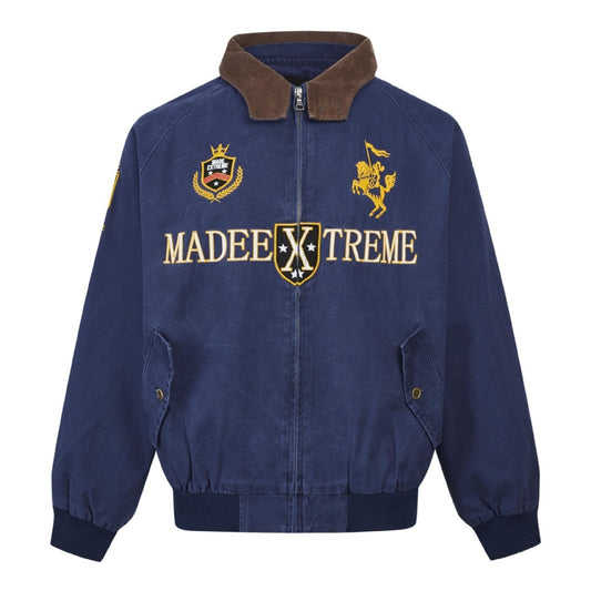 Vintage Street Style Detroit Embroidered Jacket for Men