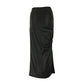High waisted sexy slit slim half length skirt