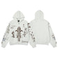 Street Style Hand-Painted Graffiti Print Cardigan Sweatshirt eprolo