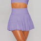 Elegant Mesh High-Waist Skirt with Inner Lining and Pleated Design