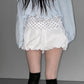 Polka Dot Splicing Slimming Mini Skirt