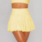 Elegant Mesh High-Waist Skirt with Inner Lining and Pleated Design