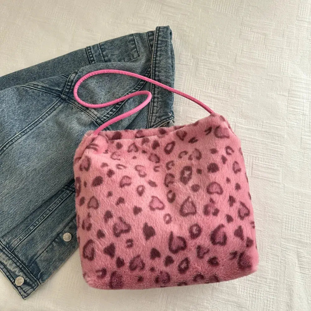 Leopard Furry Shoulder Bag eprolo