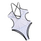Sexy Off-Shoulder Spicy Girl Design Color Block Strap Long Sleeve Temperament Top Fashion Solid Color Jumpsuit eprolo