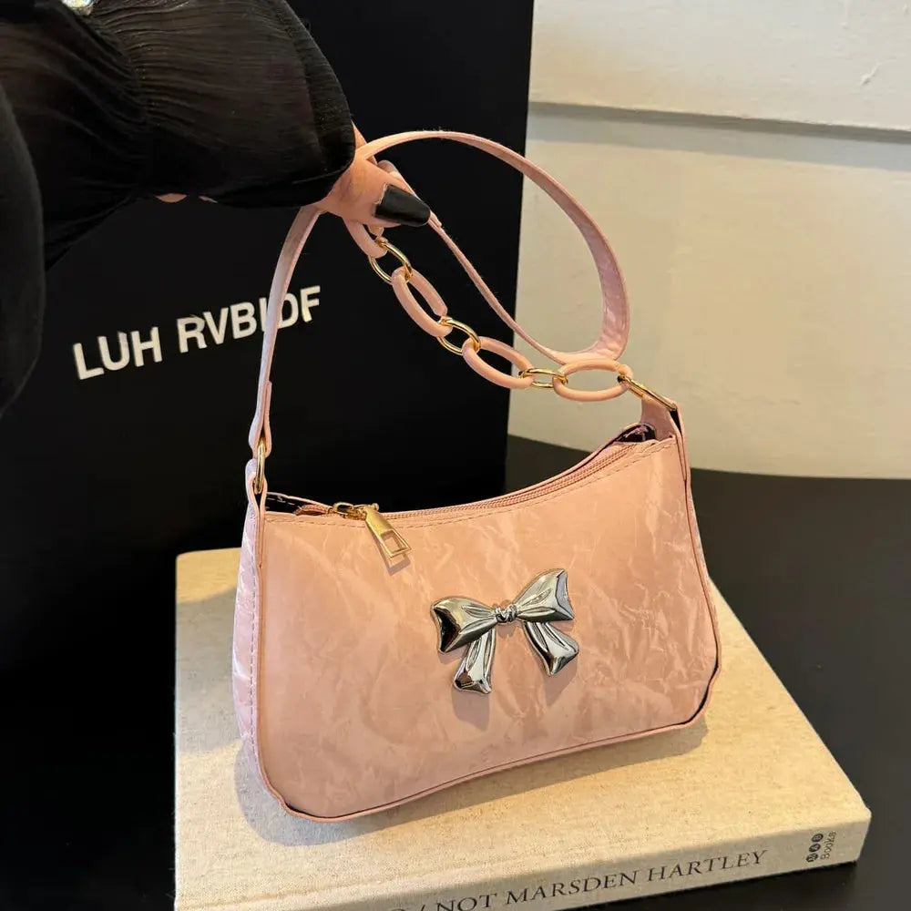 Bow PU Leather Shoulder Bag eprolo