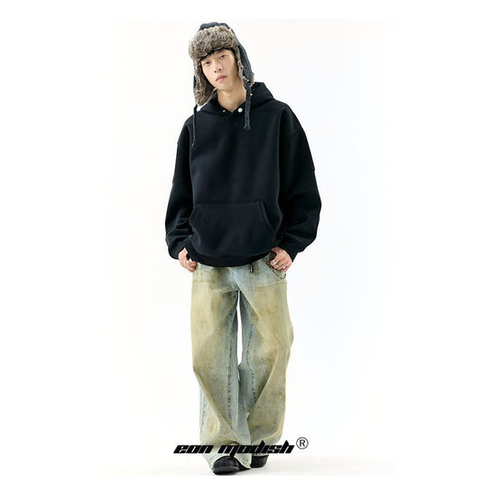 Modish  Retro Simple Versatile Loose Hoodie