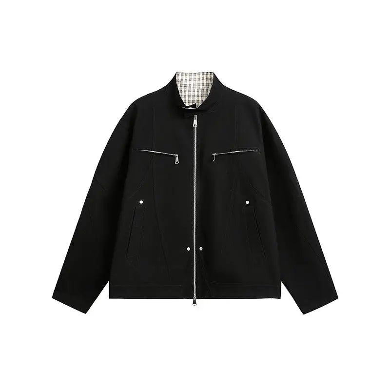Street Style Simple Splicing Loose Jacket eprolo