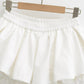 Elastic Waist Flared Mini Skirt