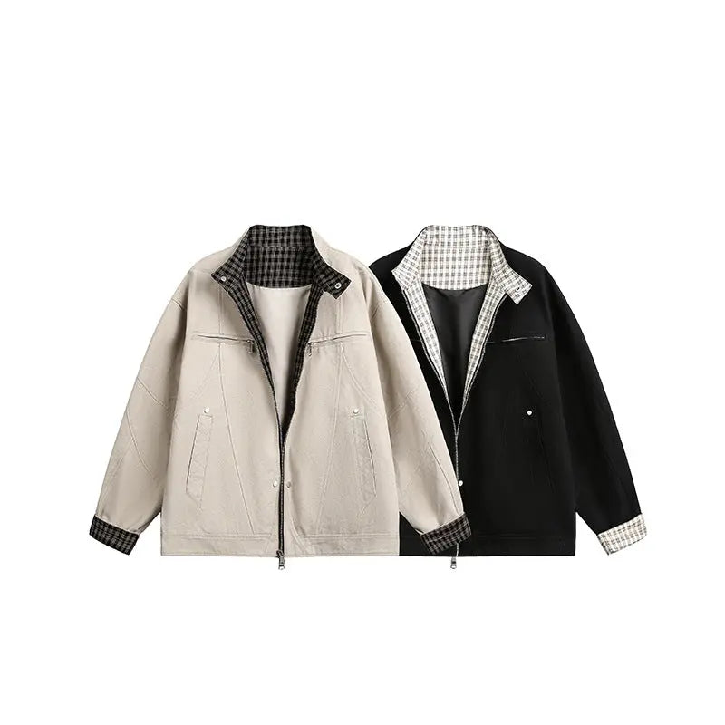 Street Style Simple Splicing Loose Jacket eprolo