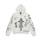 Street Style Hand-Painted Graffiti Print Cardigan Sweatshirt eprolo