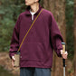 Long sleeved polo collar men's loose solid color half zip hoodie for men eprolo