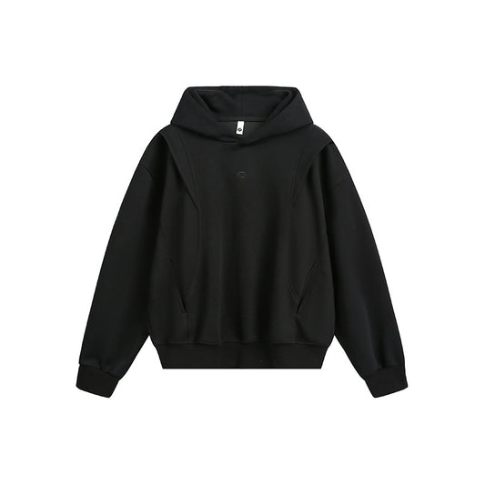 Retro Simple Loose Hooded Cardigan Sweatshirt