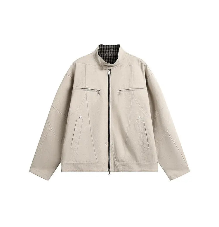 Street Style Simple Splicing Loose Jacket eprolo