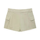 Drawstring tie solid color belt safety pants skirt for women eprolo