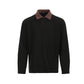 Retro minimalist base shirt polo shirt with a collared sweatshirt